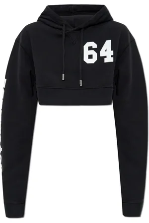 Dsquared2 Sweatshirts & Hoodies, Dames, Zwart, M, Katoen, Hoodie