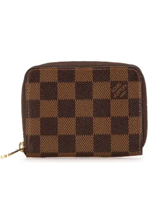 LOUIS VUITTON Pre-owned, Dames, Bruin, ONE Size, Pre-owned Canvas wallets