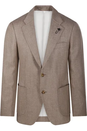 LARDINI Jassen, Heren, Bruin, M, Nude Neutrals Blazer