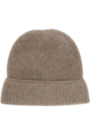 Auralee Accessoires, Dames, Bruin, ONE Size, Kasjmier, Bruine Kasjmier Gebreide Baby Hoed