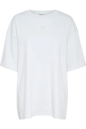 Karen by Simonsen Tops, Dames, Blauw, S, Katoen, Oversized Tee Halogen