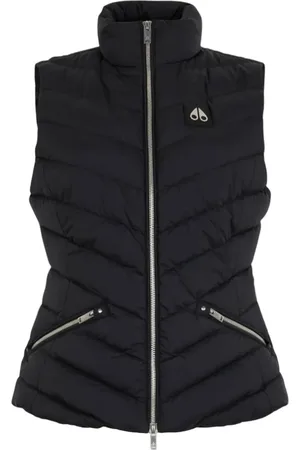 Moose Knuckles Jassen, Dames, Zwart, M, Zwarte Air Down Vest Jas