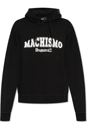 Dsquared2 Sweatshirts & Hoodies, Heren, Zwart, S, Katoen, Sweatshirt met Print