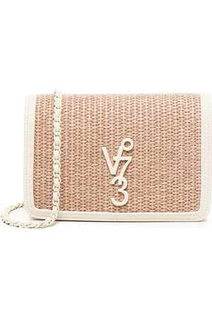 V°73 Tassen, Dames, , ONE Size, Witte Schoudertas met Leren Band