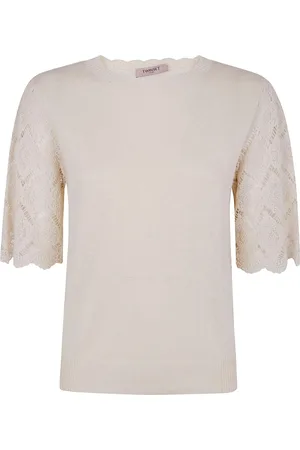 Twin-Set Truien, Dames, , M, Delicate Gebreide Top