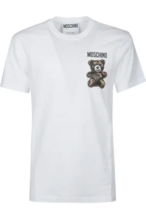 Moschino Tops, Heren, Wit, S, Schattig Teddybeer Grafisch T-shirt