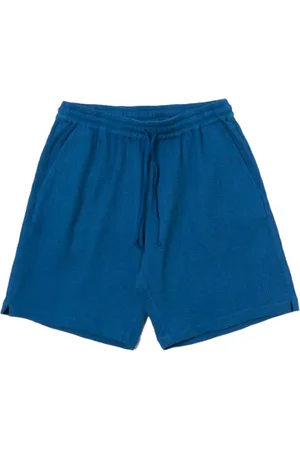 Universal Works Korte broeken, Heren, Blauw, W32, Katoen, Nippon Wafel Navy Shorts