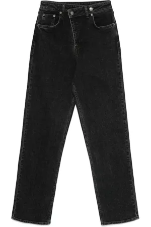 KSUBI Jeans, Dames, Zwart, W25, Denim, Zwarte Denim Jeans met Kruisborduursel