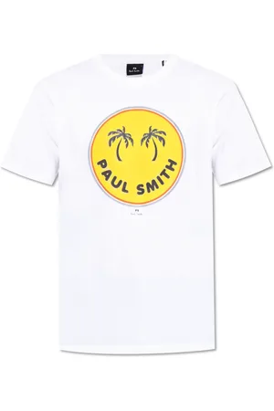 Paul Smith Tops, Heren, Wit, 2Xl, Katoen, T-shirt met print