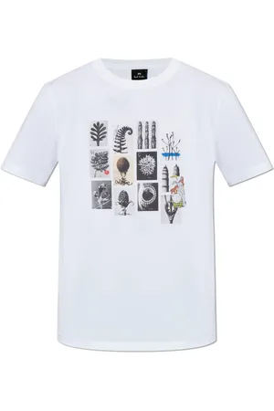Paul Smith Tops, Heren, Wit, 2Xl, Katoen, T-shirt met print