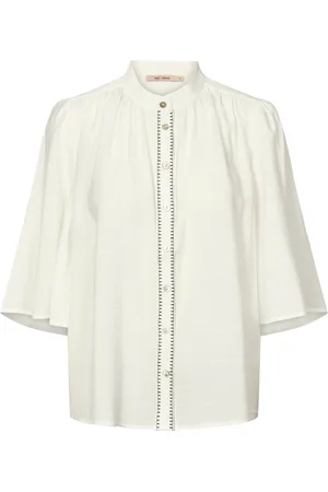 RUE de FEMME Blouses & Shirts, Dames, Wit, 2Xl, Polyester, Elyna Shirt Off Vrouwelijke Stijl