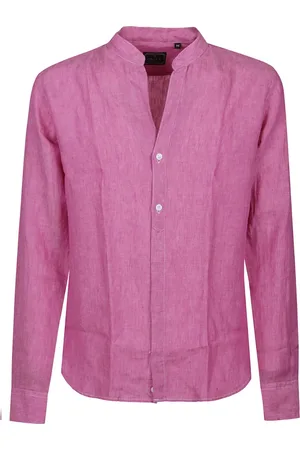Orian Overhemden, Heren, Roze, M, Gewassen Lange Mouw Shirt