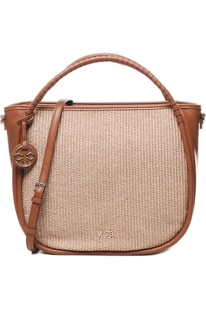 V°73 Tassen, Dames, Bruin, ONE Size, Stijlvolle schoudertas met ritssluiting