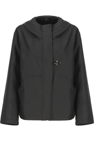 FAY Jassen, Dames, Zwart, M, Waterdichte parka met capuchon en zakken