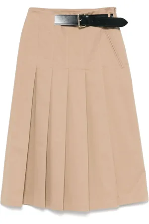 SEMICOUTURE Rokken, Dames, , M, Katoen, Khaki Rok Dameskleding