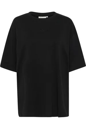 Karen by Simonsen Tops, Dames, Zwart, XL, Katoen, Oversized Tee Meteorite