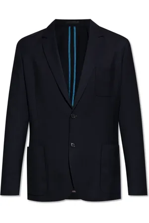 Paul Smith Jassen, Heren, Blauw, 2Xl, Wol, Wollen Blazer met Zakken