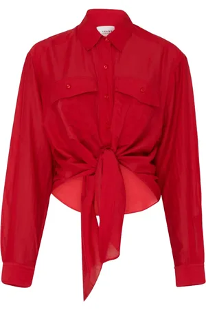 Isabel Marant Blouses & Shirts, Dames, Rood, XL, Katoen, Casual gestreept overhemd
