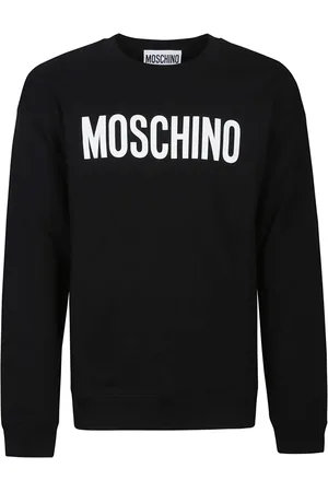 Moschino Sweatshirts & Hoodies, Heren, Zwart, M, Gedrukte Sweatshirt voor Stijlvolle Look