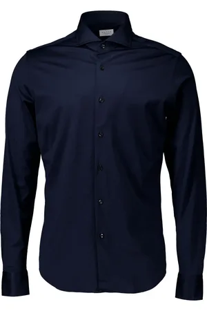 Xacus Overhemden, Heren, Blauw, S, Donkerblauw Overhemd Lange Mouw
