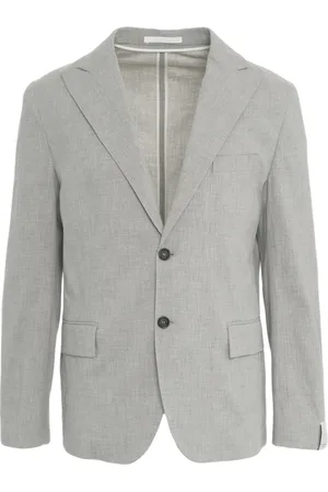 Paolo Pecora Jassen, Heren, Grijs, L, Grijze Blazer Ss 25 Elegante Herenmode