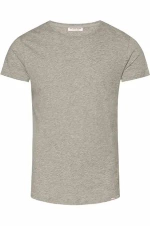Orlebar Brown Tops, Heren, Grijs, S, Katoen, Op Maat Gemaakt Crew Neck T-Shirt