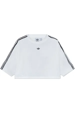 adidas Tops, Dames, Wit, S, Katoen, Korte T-shirt met logo