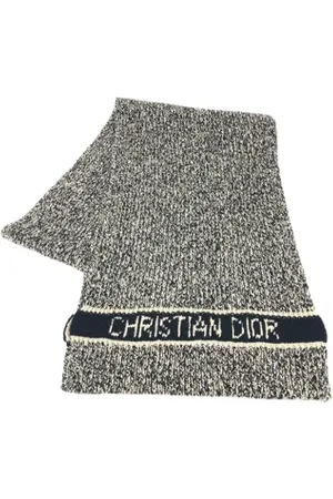 Dior Pre-owned, Dames, Zwart, ONE Size, Kasjmier, Pre-owned Cashmere scarves