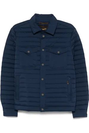MOORER Jassen, Heren, Blauw, L, Navy Knoopjas met Zakken