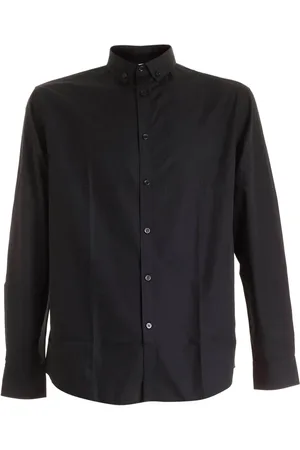 Moschino Overhemden, Heren, Zwart, 3Xl, Katoen, Zwarte Katoenen Shirt met Maxi Label