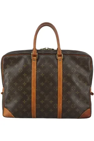 LOUIS VUITTON Pre-owned, Dames, Bruin, ONE Size, Leer, Pre-owned Canvas briefcases