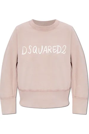 Dsquared2 Sweatshirts & Hoodies, Dames, Roze, 2Xs, Katoen, Sweatshirt met Logo