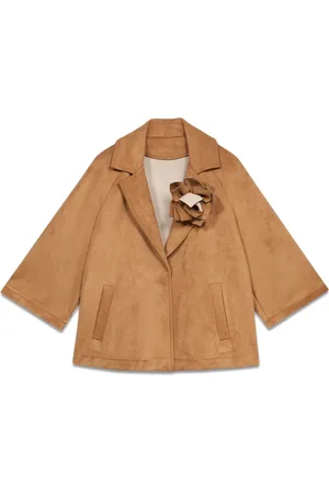 Oltre Mantels, Dames, , S, Suède, Jas met suède-effect met broche