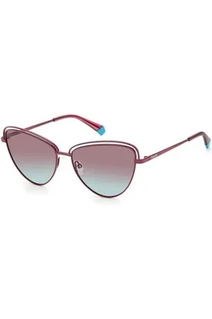 Polaroid Accessoires, Dames, Rood, ONE Size, Bourgondische Stalen Zonnebril met UV-filter