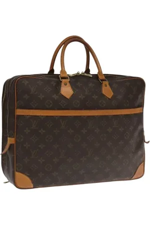 LOUIS VUITTON Pre-owned, Dames, Bruin, ONE Size, Leer, Pre-owned Canvas briefcases
