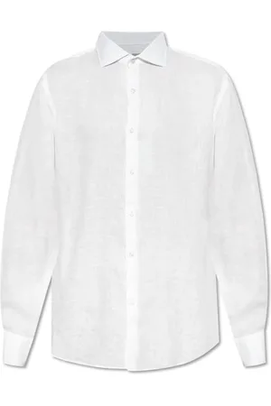 Paul & Shark Overhemden, Heren, Wit, 2Xl, Linnen, Linnen Overhemd