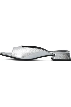CTWLK. Schoenen, Dames, Grijs, 38 EU, Zilveren Villa Slippers
