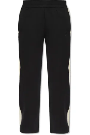 Moose Knuckles Broeken, Dames, Zwart, L, Katoen, Trainingsbroek met zijstrepen