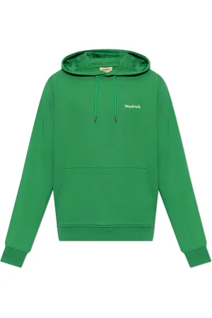 Woolrich Sweatshirts & Hoodies, Heren, Groen, XL, Katoen, Hoodie