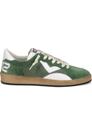 4b12 Schoenen, Heren, Groen, 43 EU, Leer, Groene Sneakers voor Stijl en Comfort