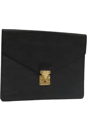 LOUIS VUITTON Pre-owned, Dames, Zwart, ONE Size, Leer, Pre-owned Leather briefcases