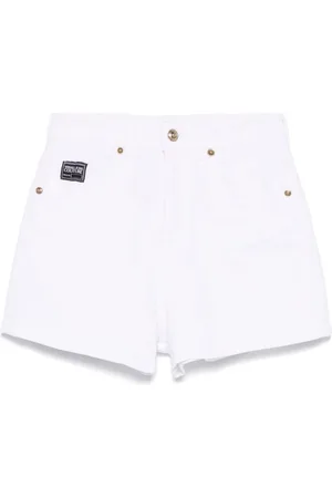 VERSACE Korte broeken, Dames, Wit, W29, Katoen, Witte Jeans voor Vrouwen