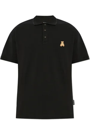 Palm Angels Tops, Heren, Zwart, S, Katoen, Polo met Logo