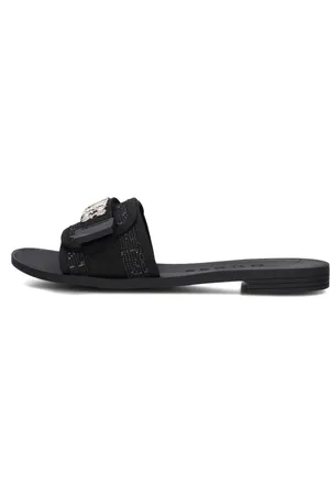 Guess Schoenen, Dames, Zwart, 36 EU, Elyze Zwarte Slippers voor Dames