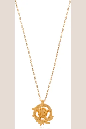 VERSACE Accessoires, unisex, Geel, ONE Size, Ketting met Medusa-hoofd