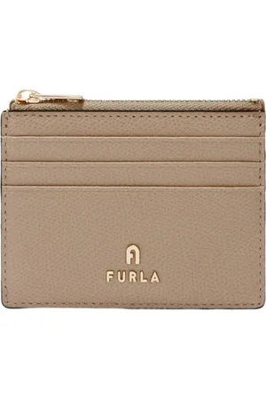 Furla Accessoires, Dames, Grijs, ONE Size, Leer, Camelia Kaarthouder