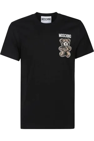 Moschino Tops, Heren, Zwart, M, Schattig Beer Grafisch T-shirt