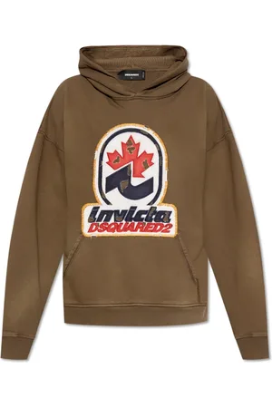 Dsquared2 Sweatshirts & Hoodies, Heren, Bruin, 2Xl, Katoen, Hoodie