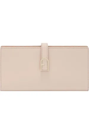 Furla Accessoires, Dames, Roze, ONE Size, Leer, Flow Continental Portemonnee