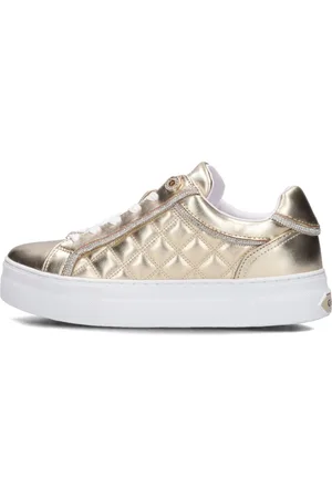 Guess Schoenen, Dames, Geel, 40 EU, Gouden sprankelende sneakers voor vrouwen